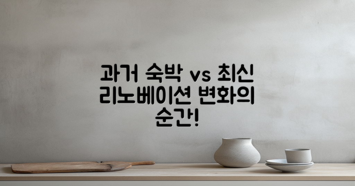 과거 숙박 vs 최근 리노베이션