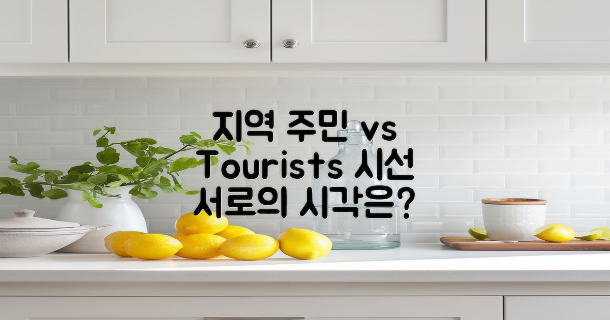 지역 주민 vs 관광객 시선