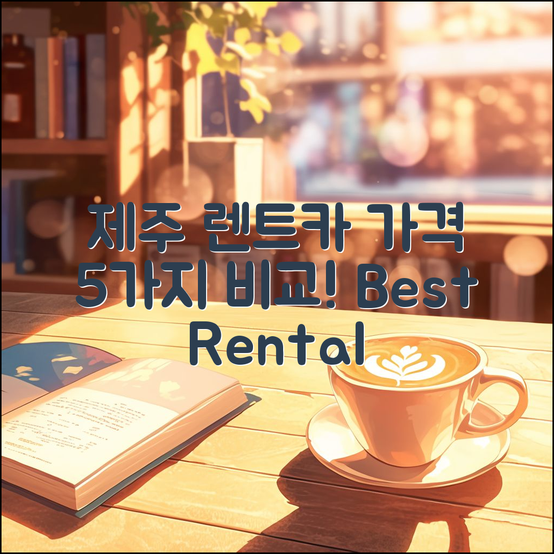 제주 공항 렌트카본사 가격 비교 5가지