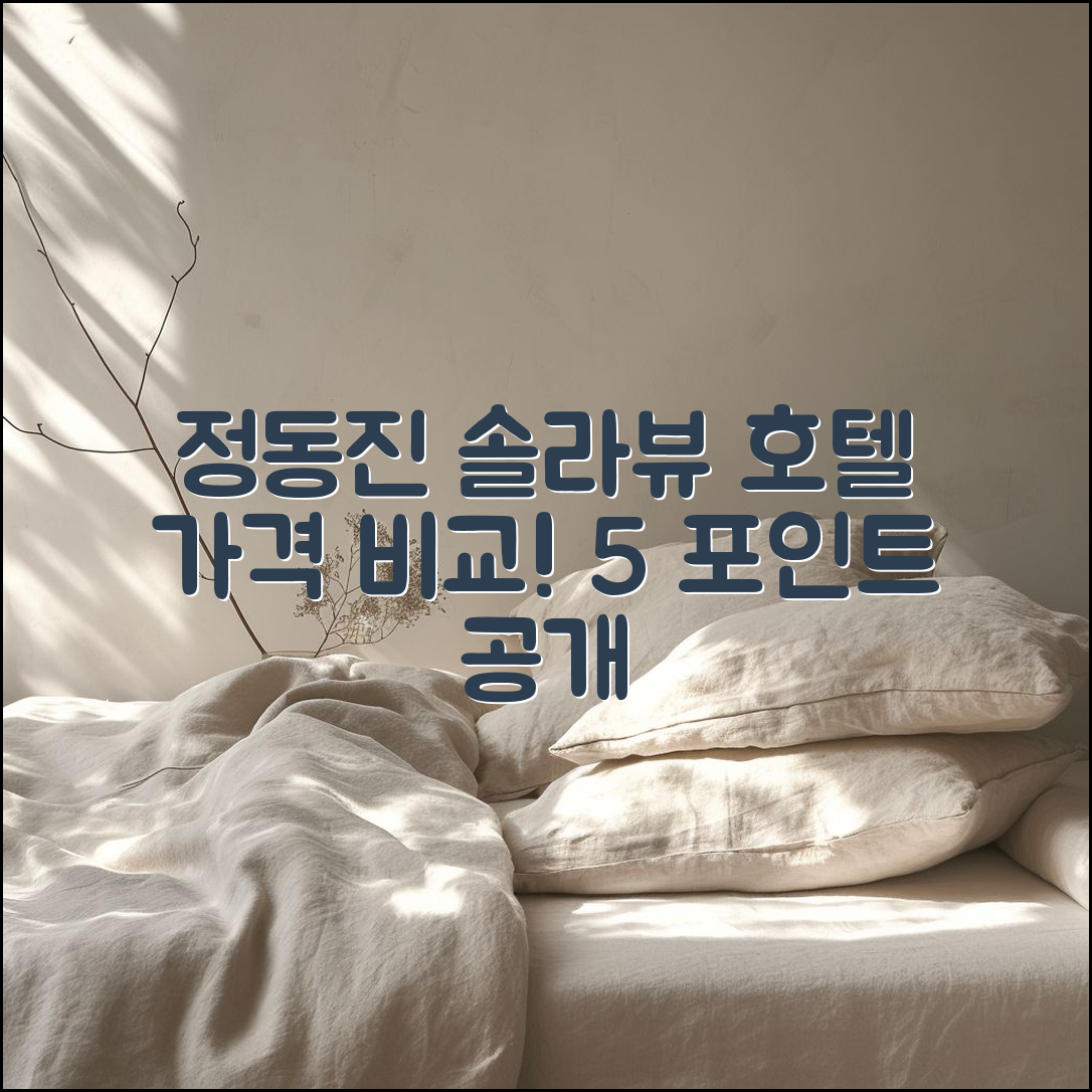정동진솔라뷰 호텔 가격 비교 5가지 포인트