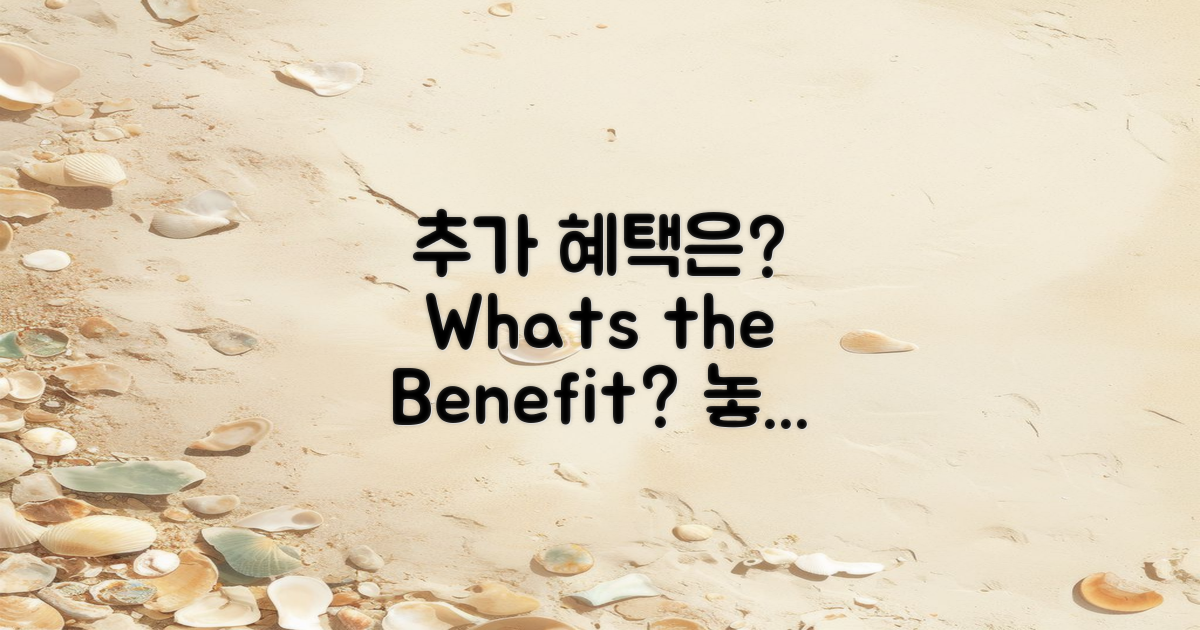어떤 추가 혜택이 있을까?