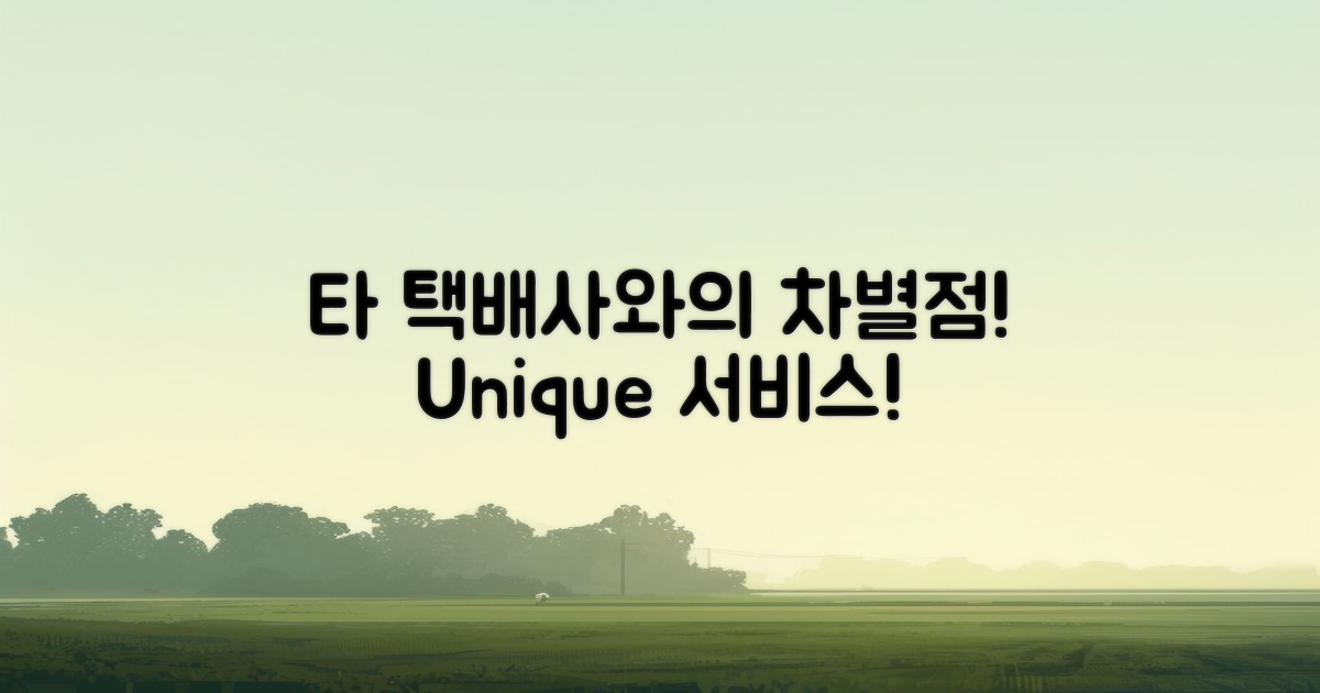 타 택배사와의 차별점