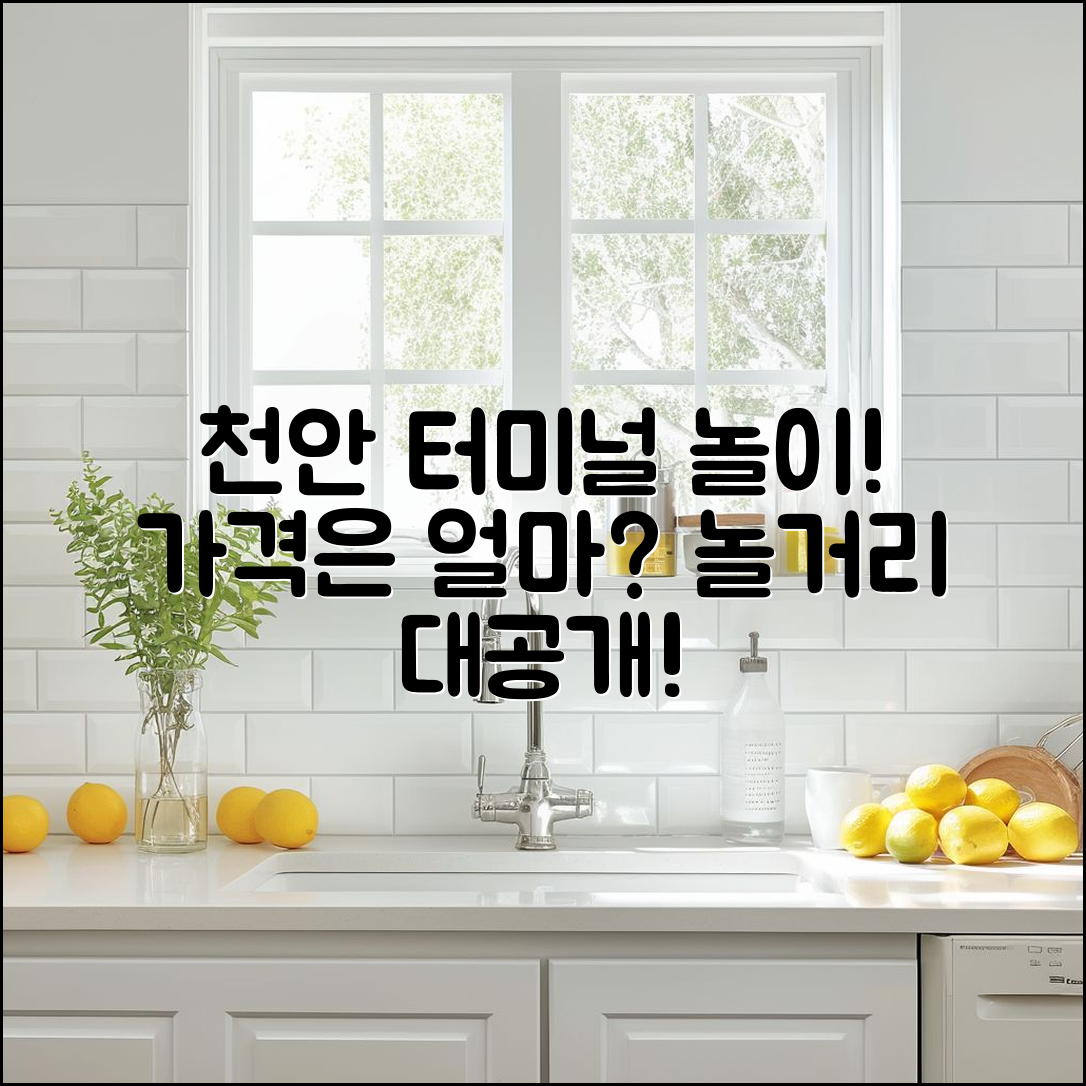 천안 터미널에서 놀거리 가격은 얼마일까요?