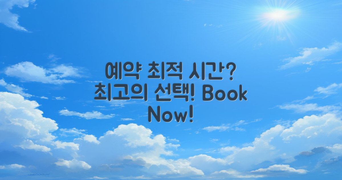 최적의 예약 시간은?