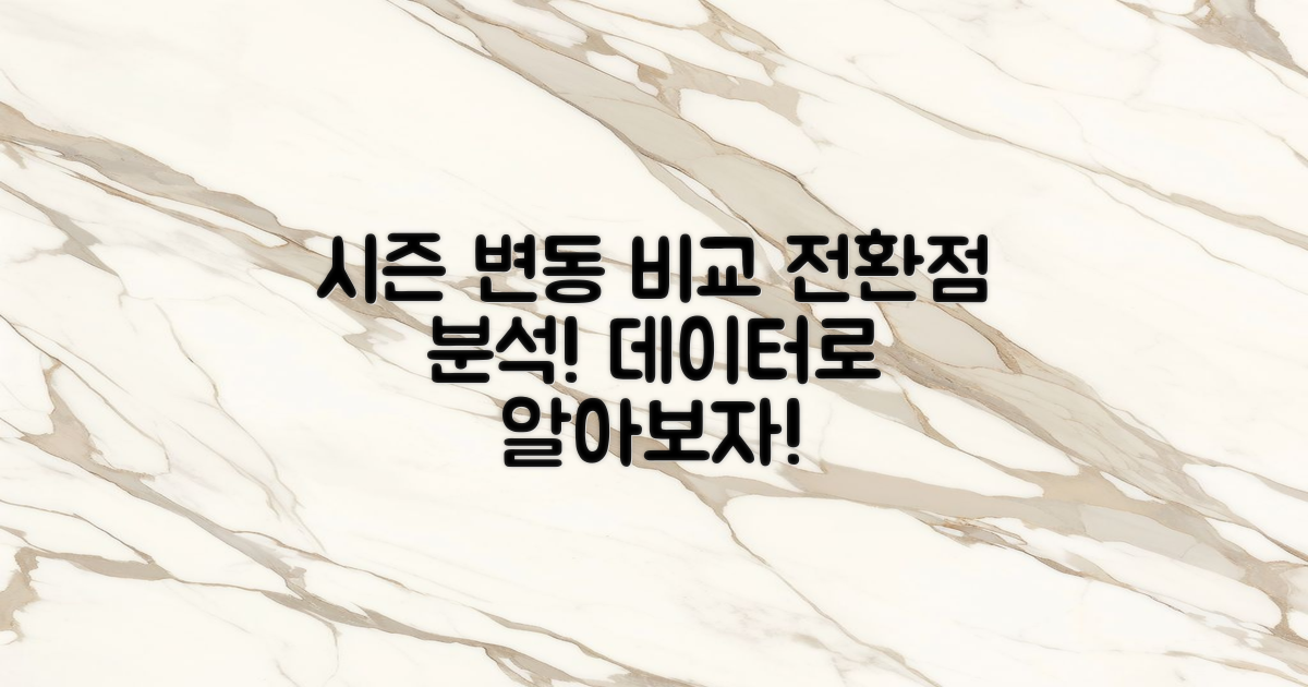 시즌에 따른 변동 비교