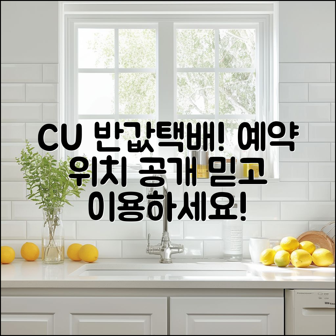 믿을 수 없는 CU 반값택배 예약 위치 공개!