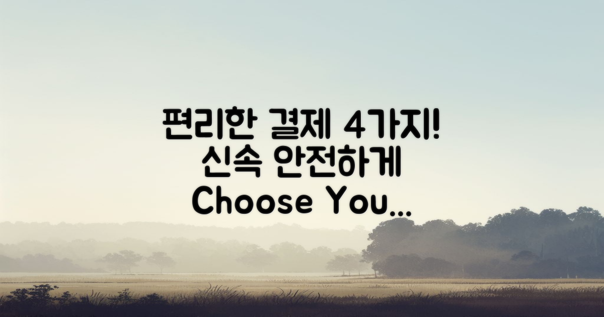 4가지 편리한 결제 옵션