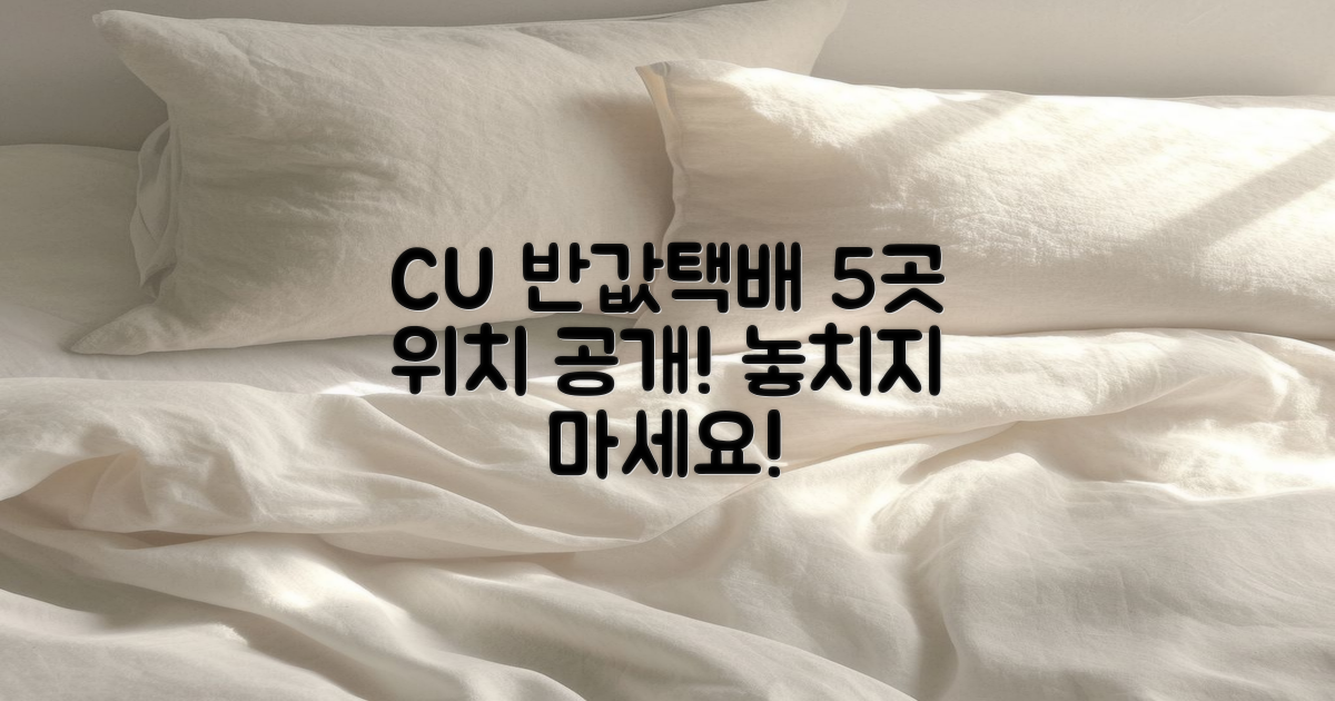 5곳의 CU 반값택배 위치