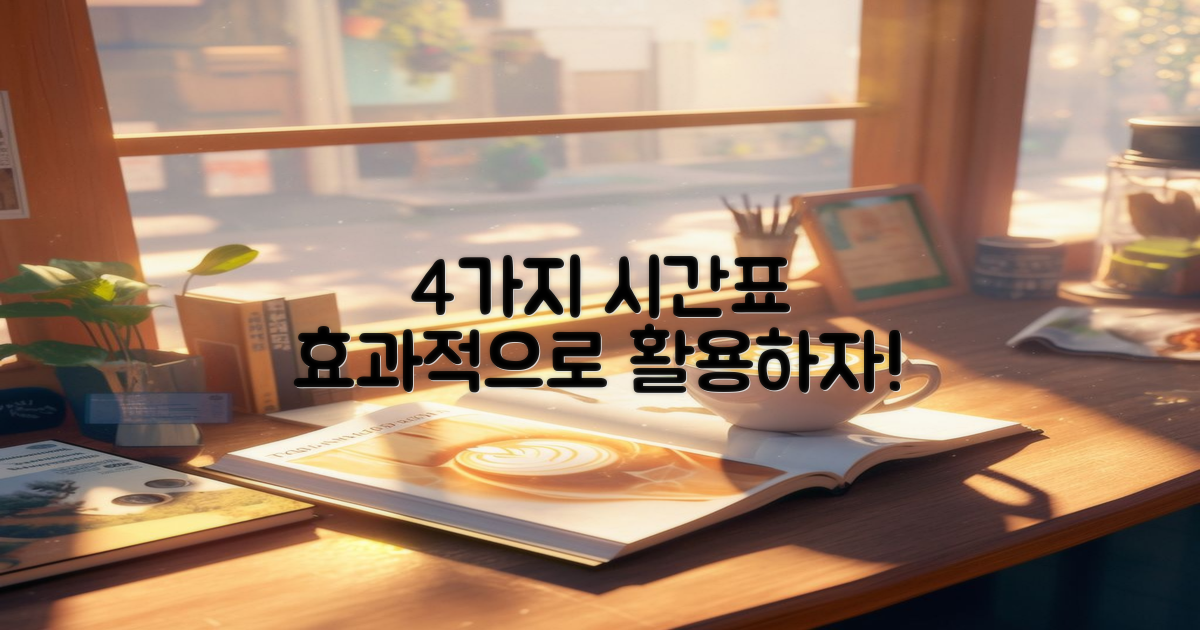 4가지 시간표 활용법