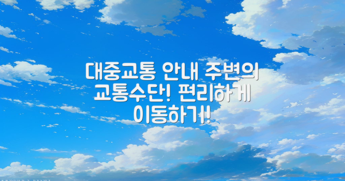 주변 대중교통 안내