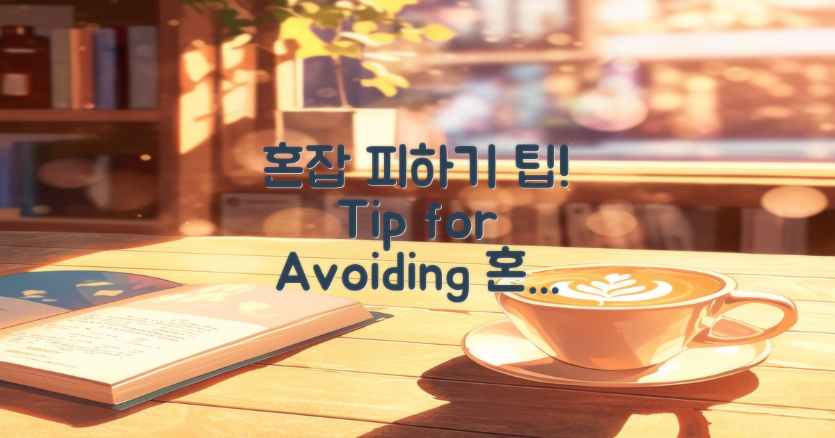 혼잡 시간대 피하는 팁