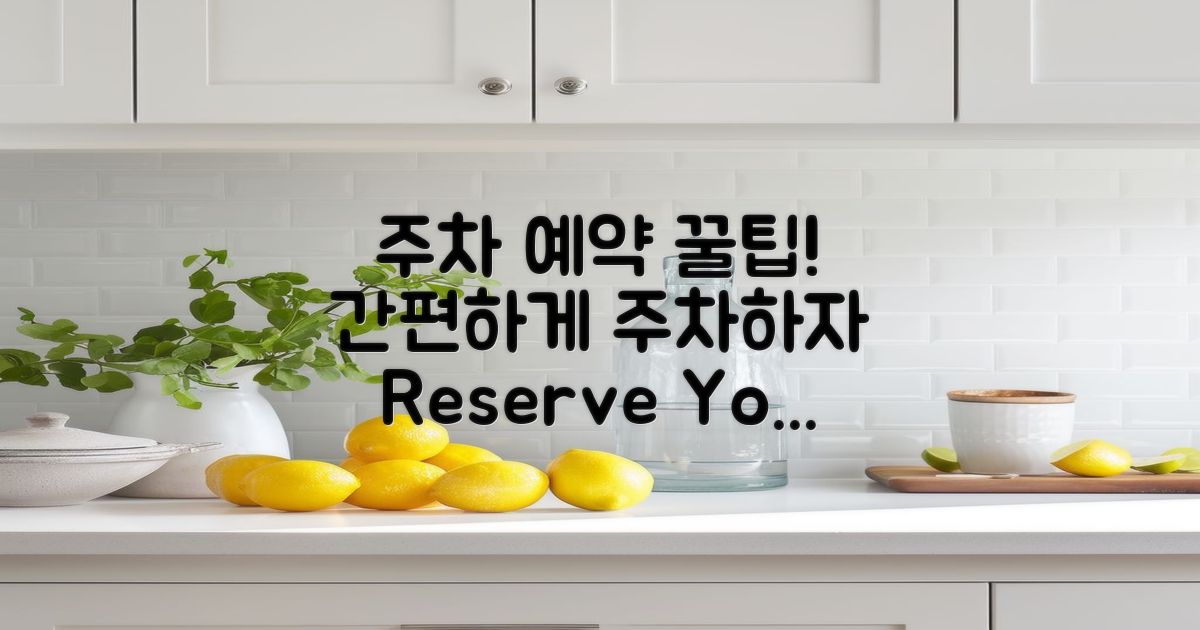 주차 예약 서비스 활용법