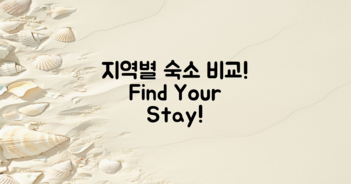 지역별 숙소 비교