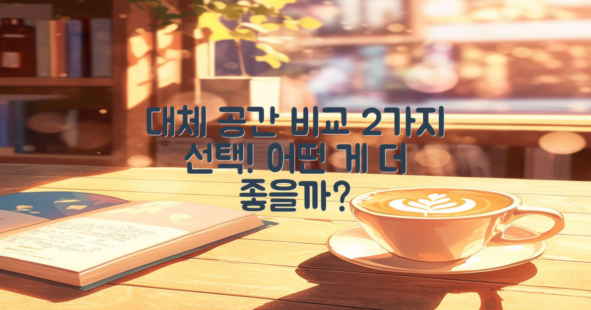 2가지 대체 공간 비교