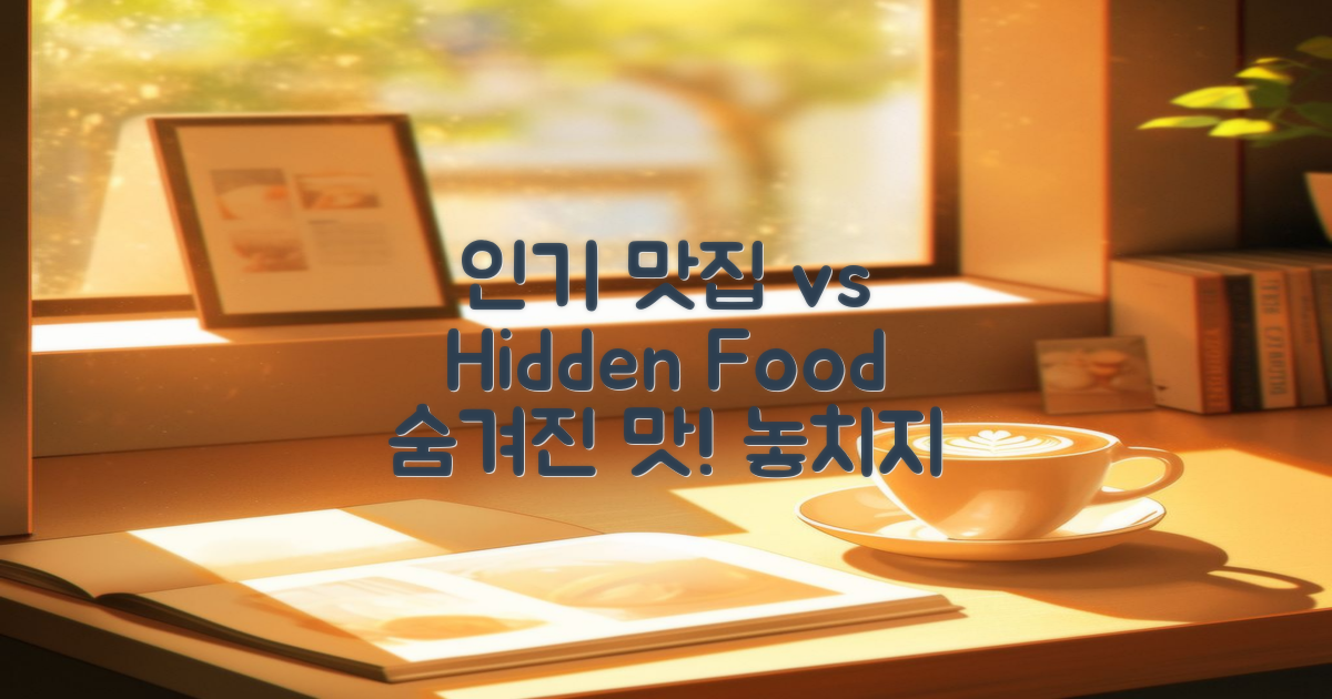 인기 vs 숨겨진 식당들