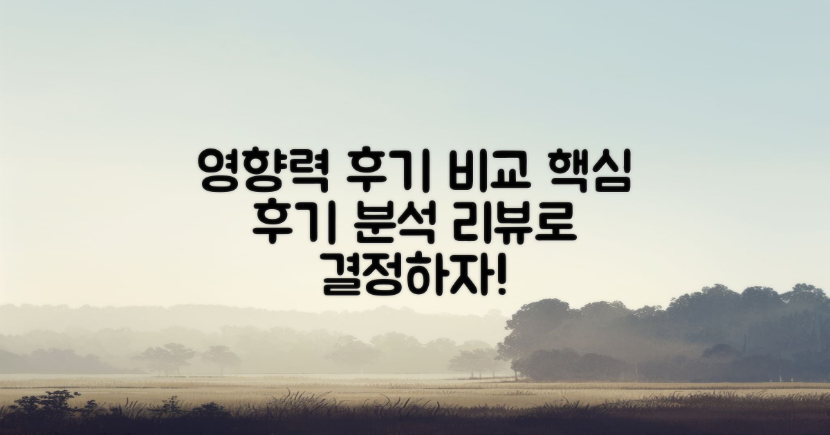 영향력 있는 후기 비교