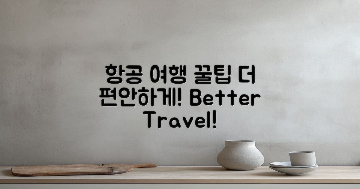 보다 나은 항공 여행을 위한 팁