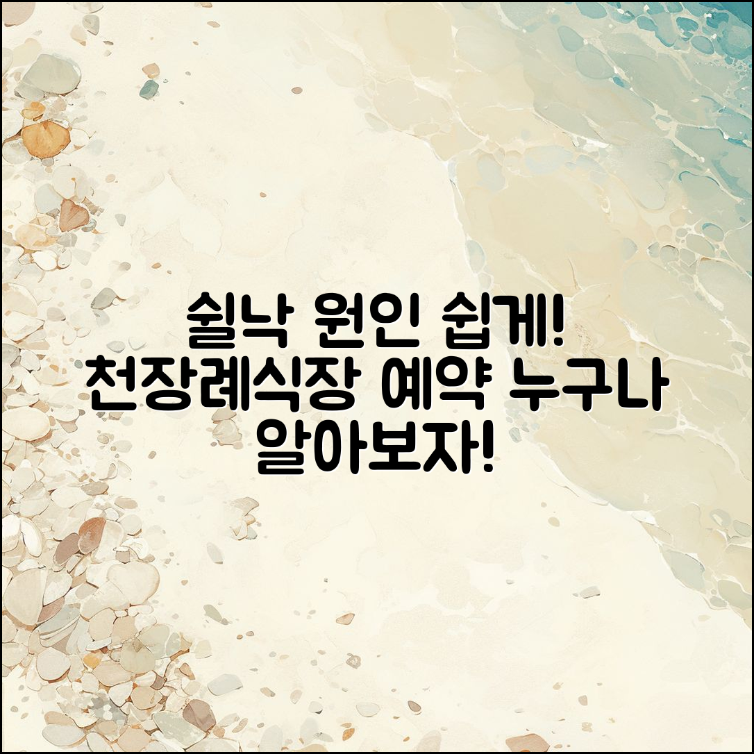 쉴낙 원인과 천장례식장 예약, 누구나 쉽게 알아보자!