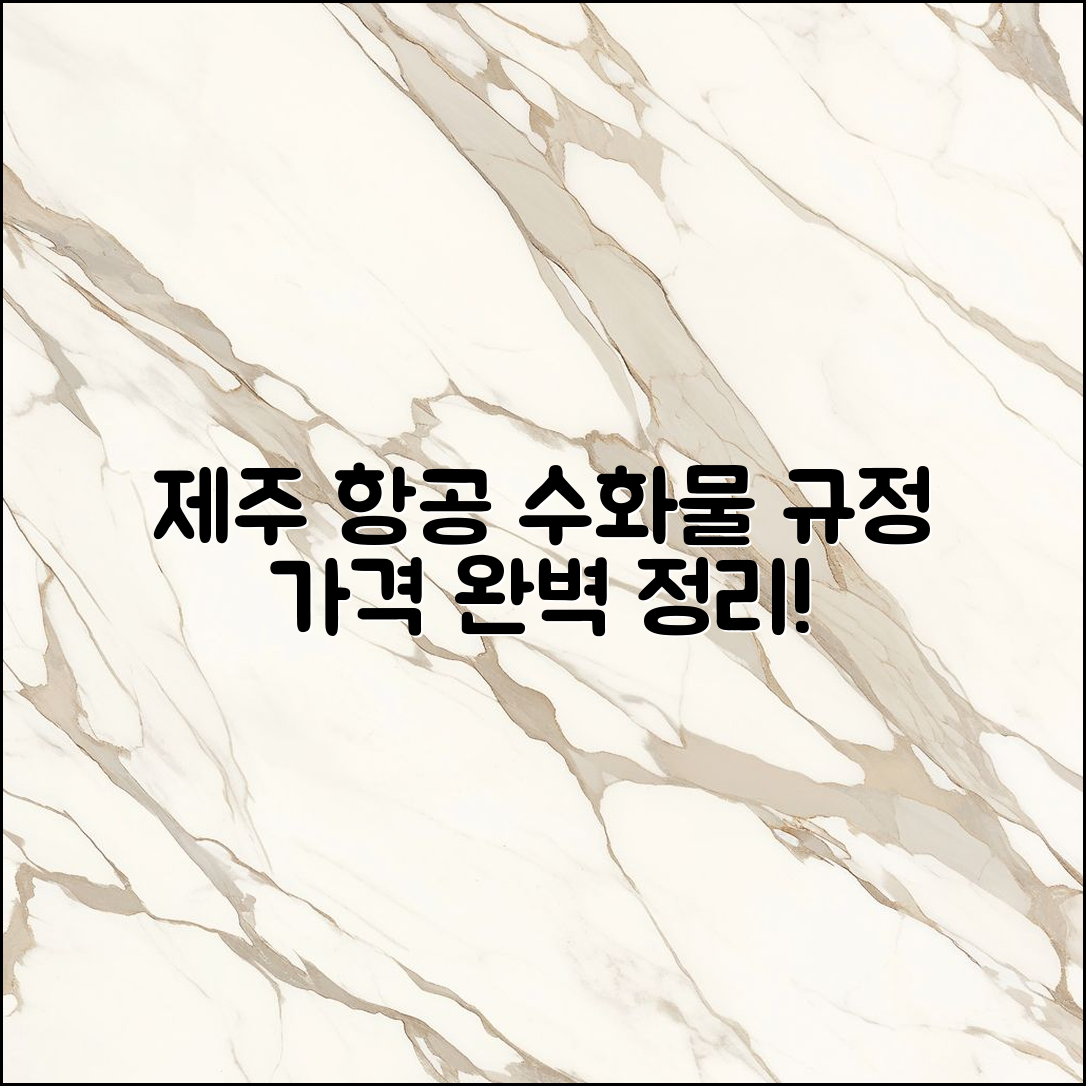 누구나 쉽게 아는 제주 항공 수화물규정 가격