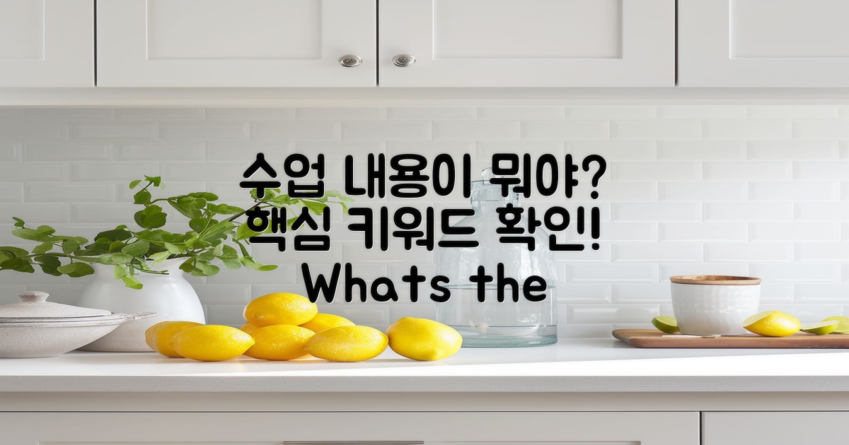 수업 내용은 어떻게 되나?