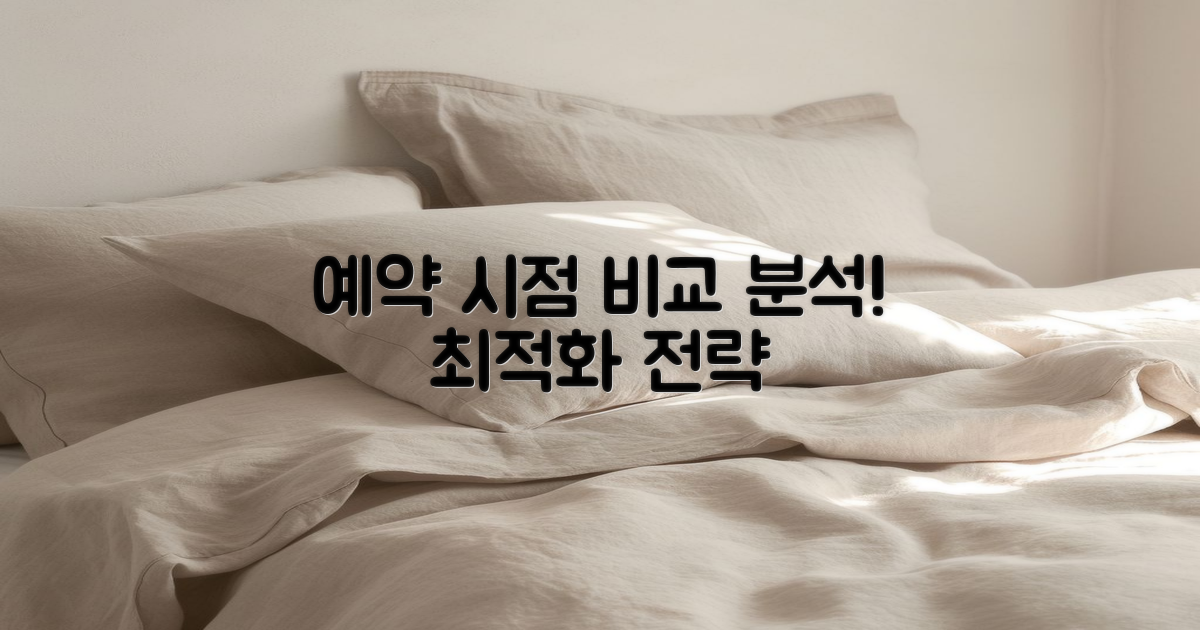 예약 시점 비교 분석