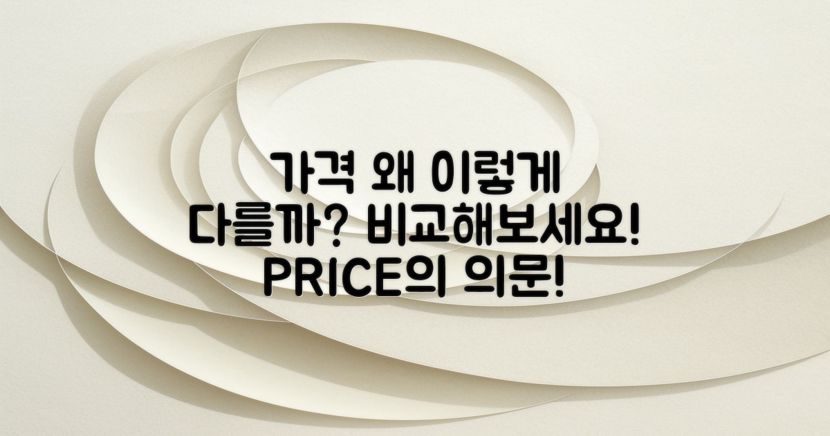 가격이 왜 이렇게 다를까?