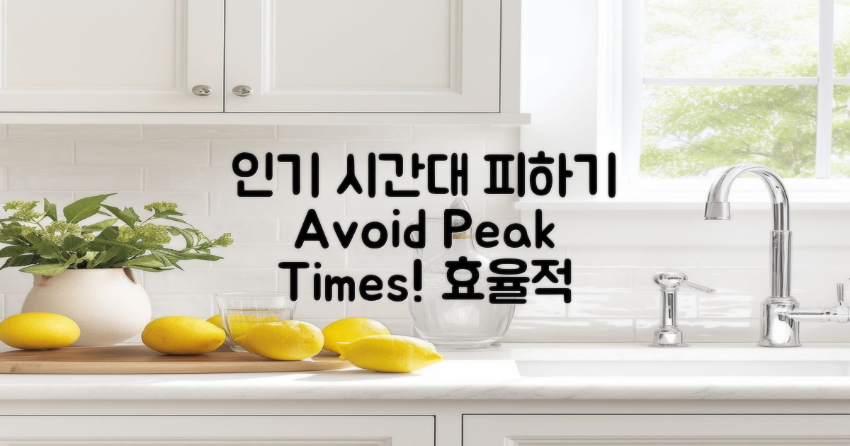 인기 시간대를 피하세요