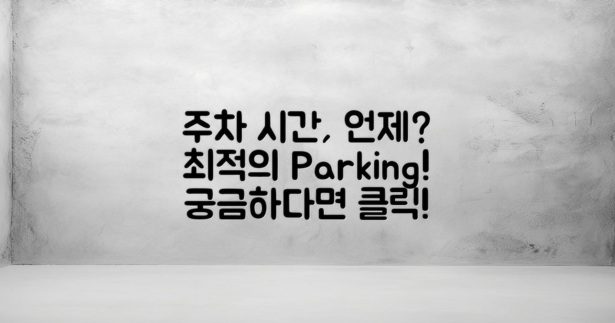 최적의 주차 시간은 언제일까?