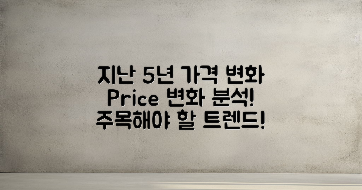 지난 5년 가격 변화