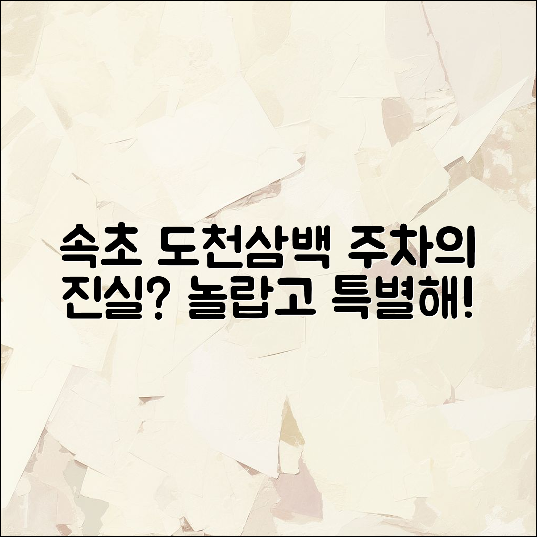 속초 도천삼백 식당, 주차의 진실은 놀라웠다!