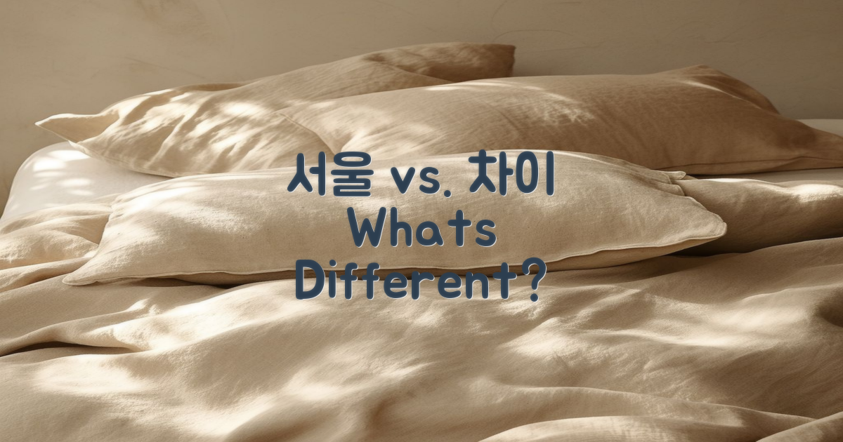 서울과 차이는 무엇일까?