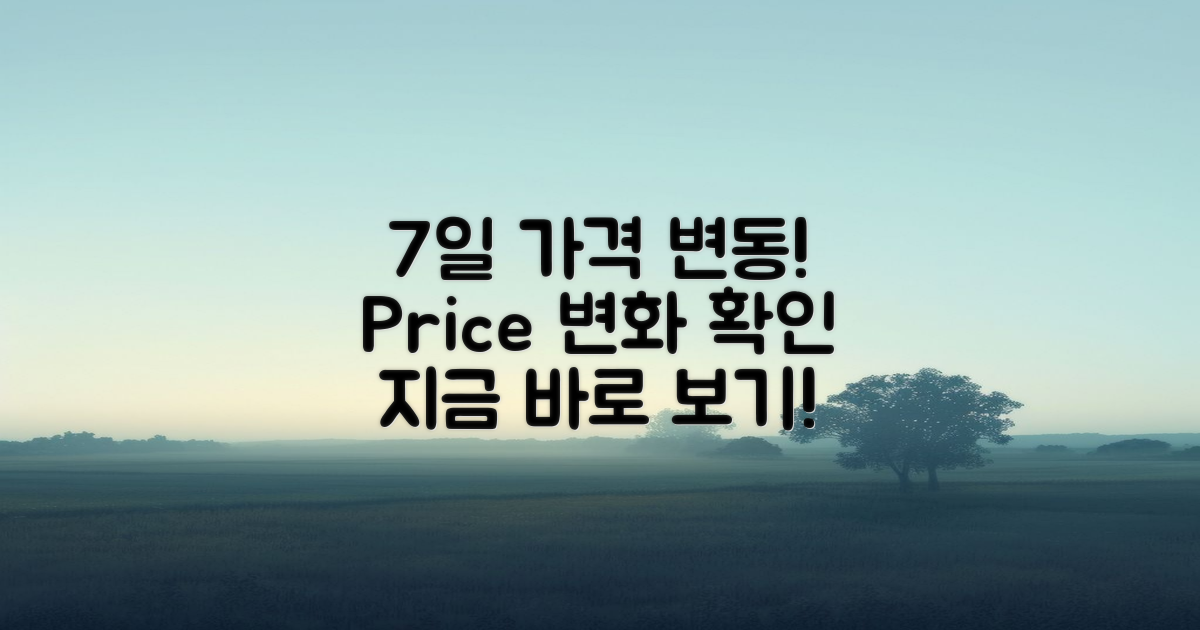 7일간의 가격 변동