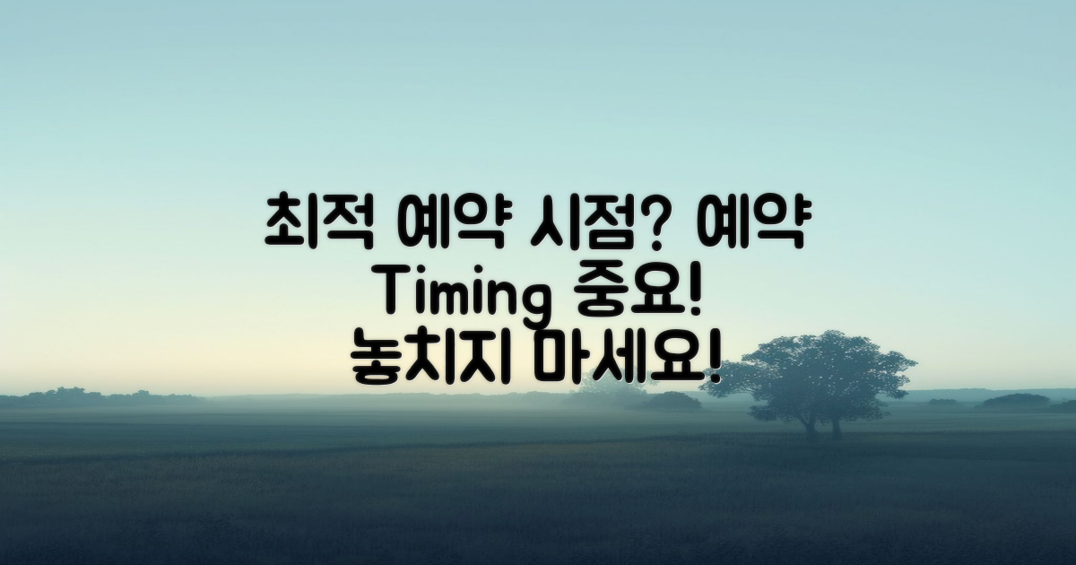 최적의 예약 시점은?