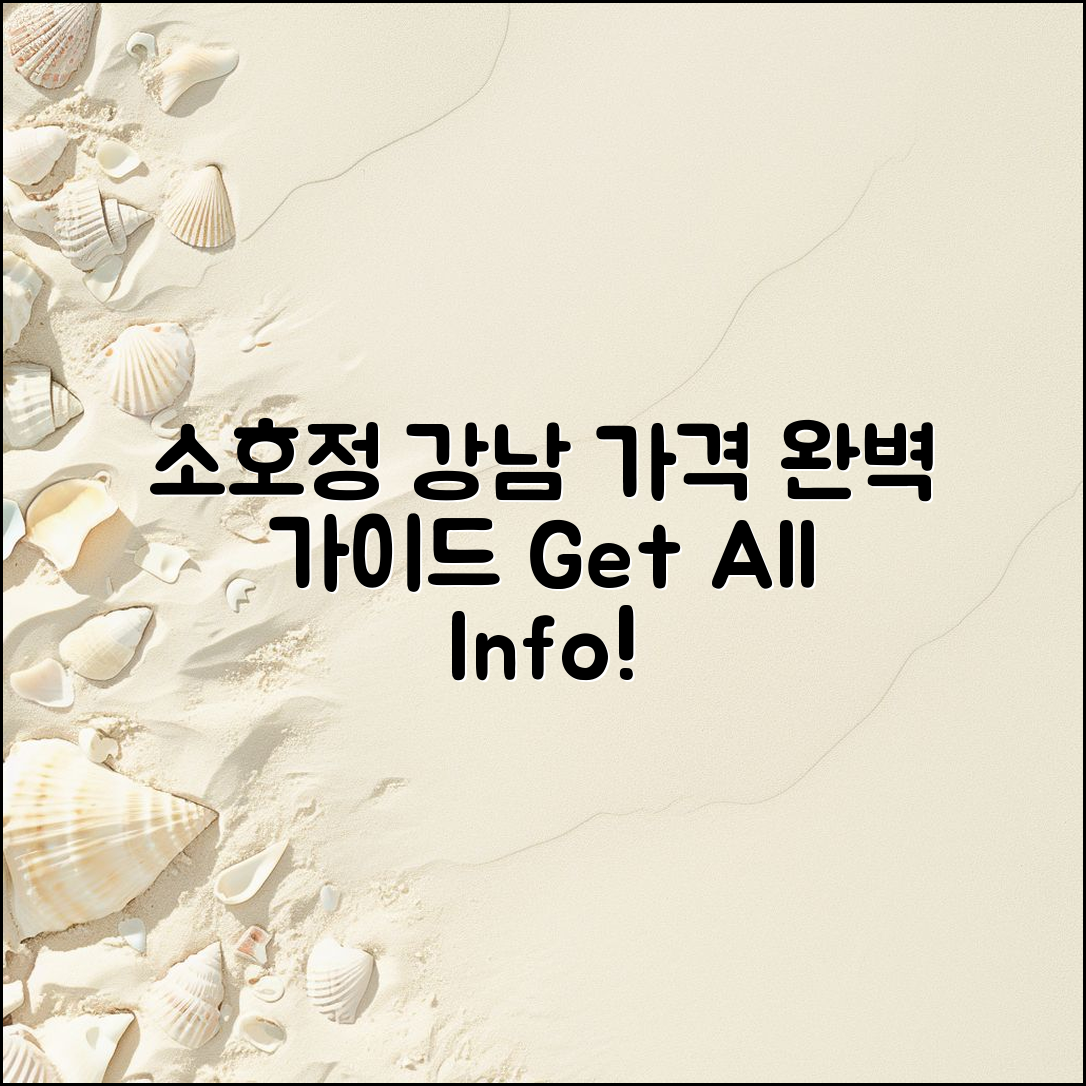 소호정 강남 점 가격 완벽 가이드