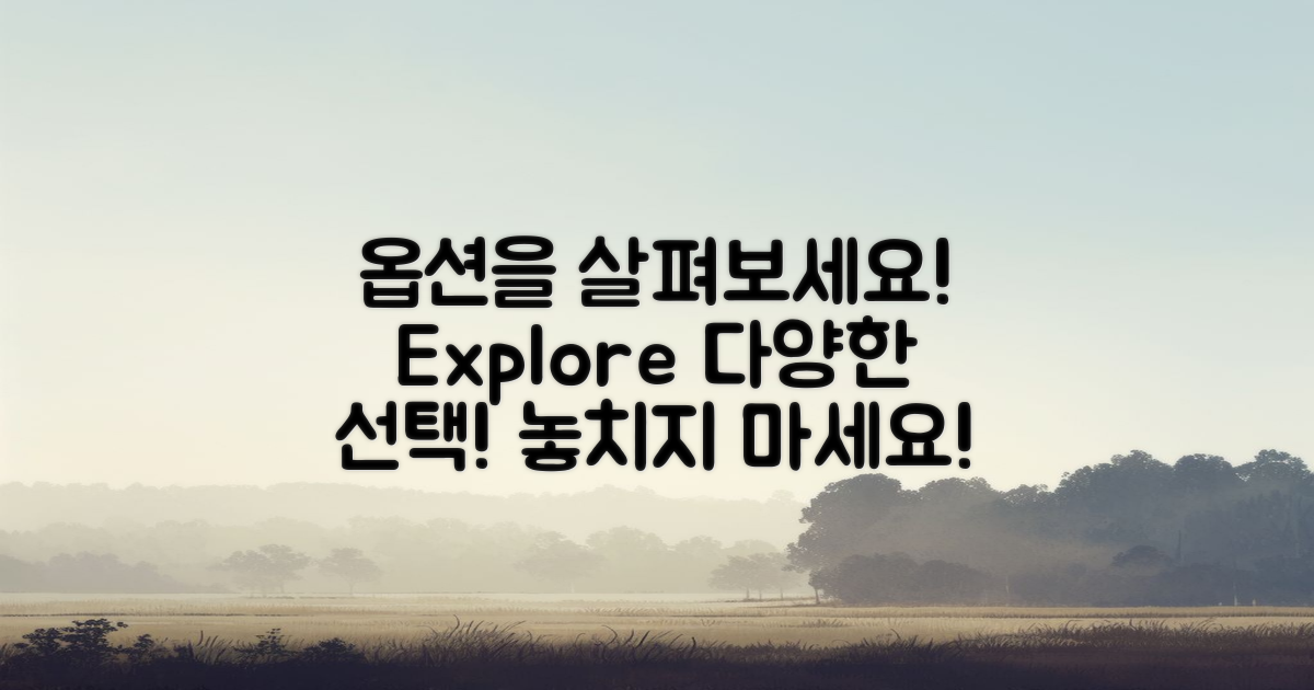 다양한 옵션 살펴보세요