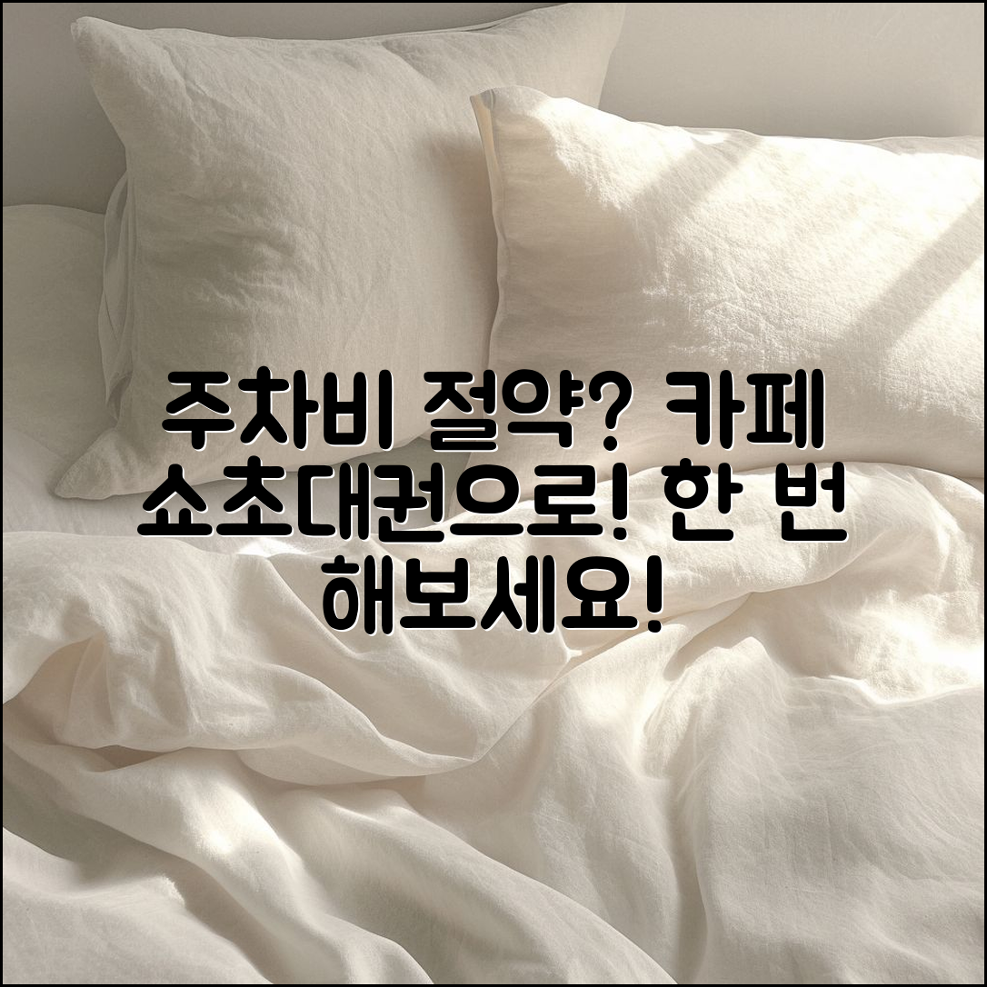 카페 쇼초대권으로 주차비 절약할 수 있을까?