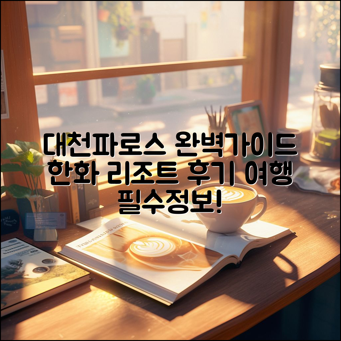 한화 리조트 대천파로스 후기 완벽 가이드