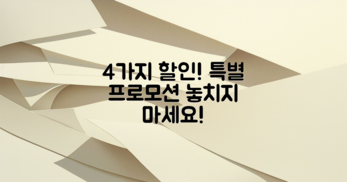 4가지 할인 프로모션