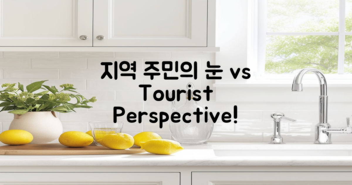 지역 주민 vs 관광객 시각