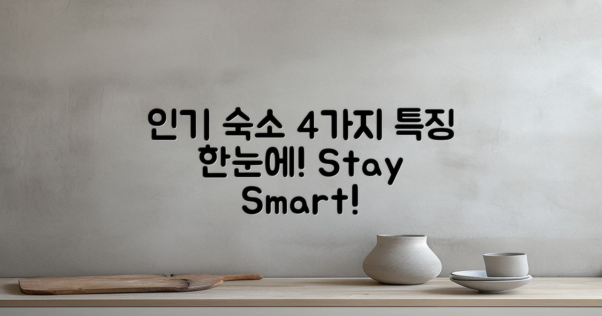 4가지 인기 숙소 특징