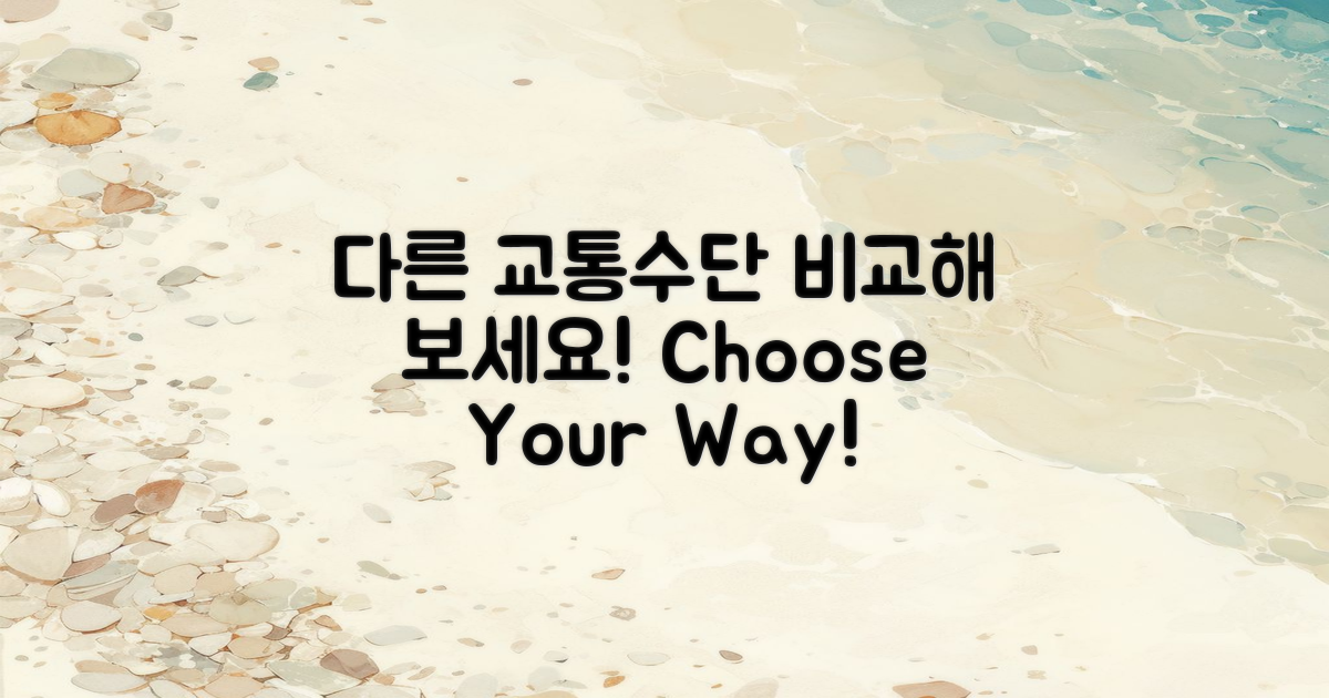 다른 교통수단과 비교하세요