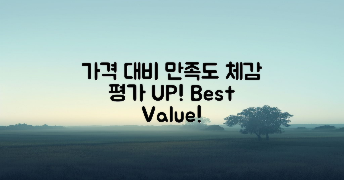 가격 대비 만족도 평가