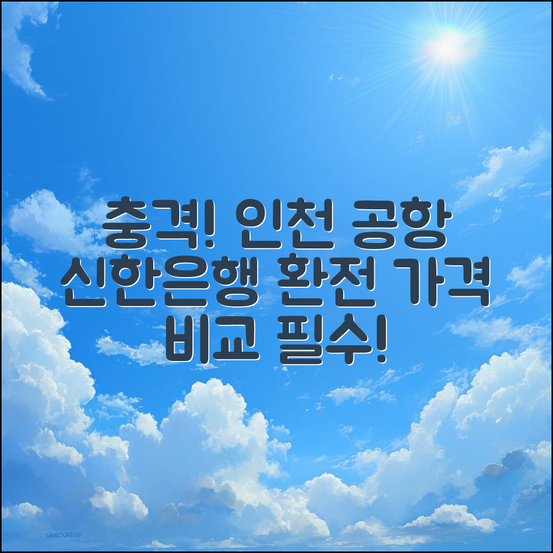 충격적인 인천 공항 신한은행환전 가격 비교!