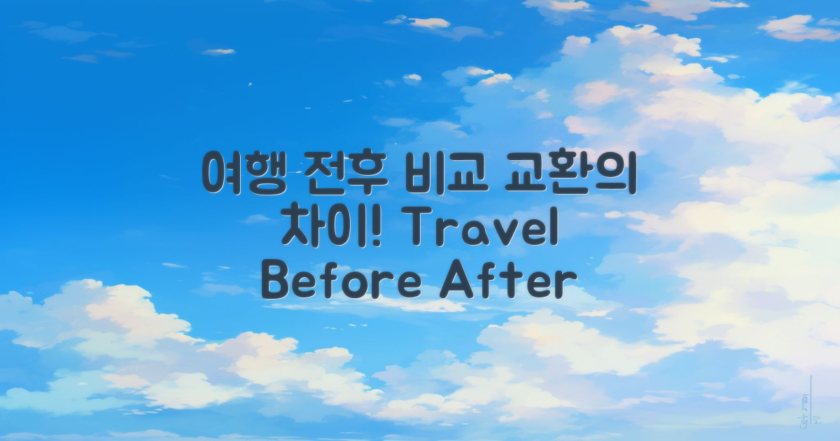 여행 전후 교환 비교