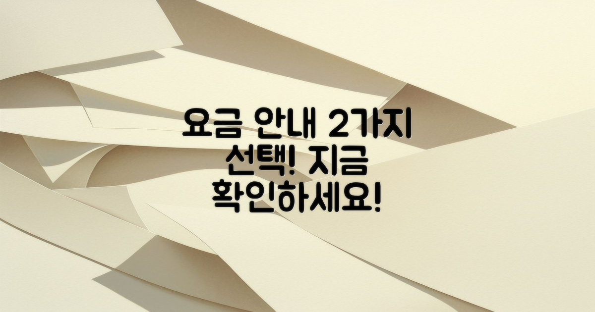 2가지 요금 안내