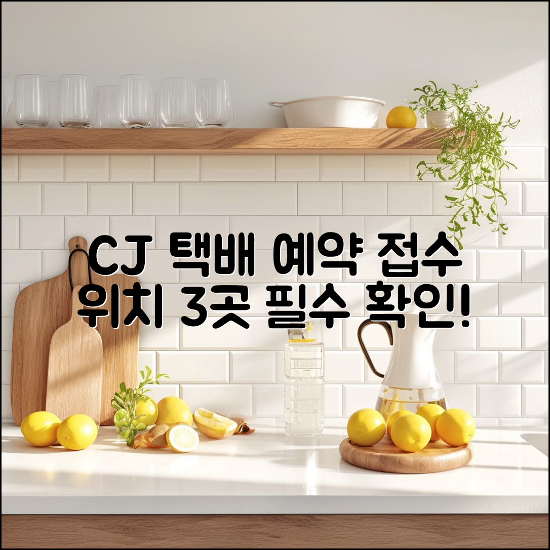 CJ 택배 예약 접수 위치 3곳 안내