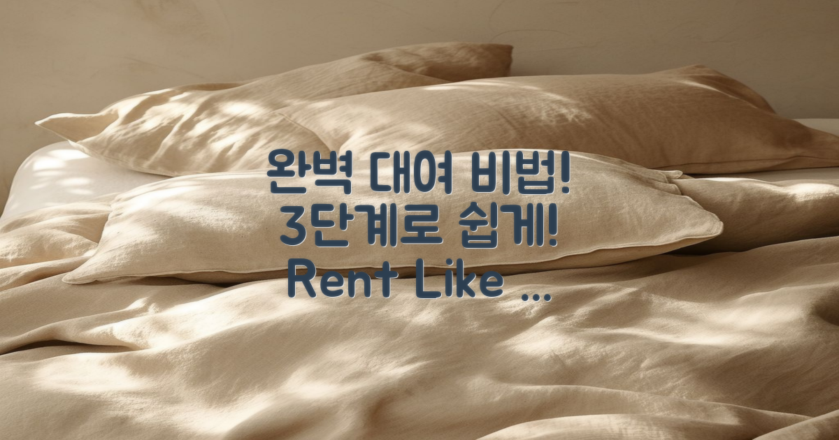 3단계로 완벽 대여하기