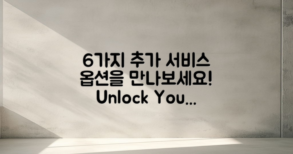 6가지 추가 서비스 옵션