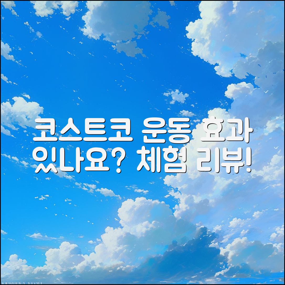 코스 트 코스 케쳐스 운동, 효과 있을까요?