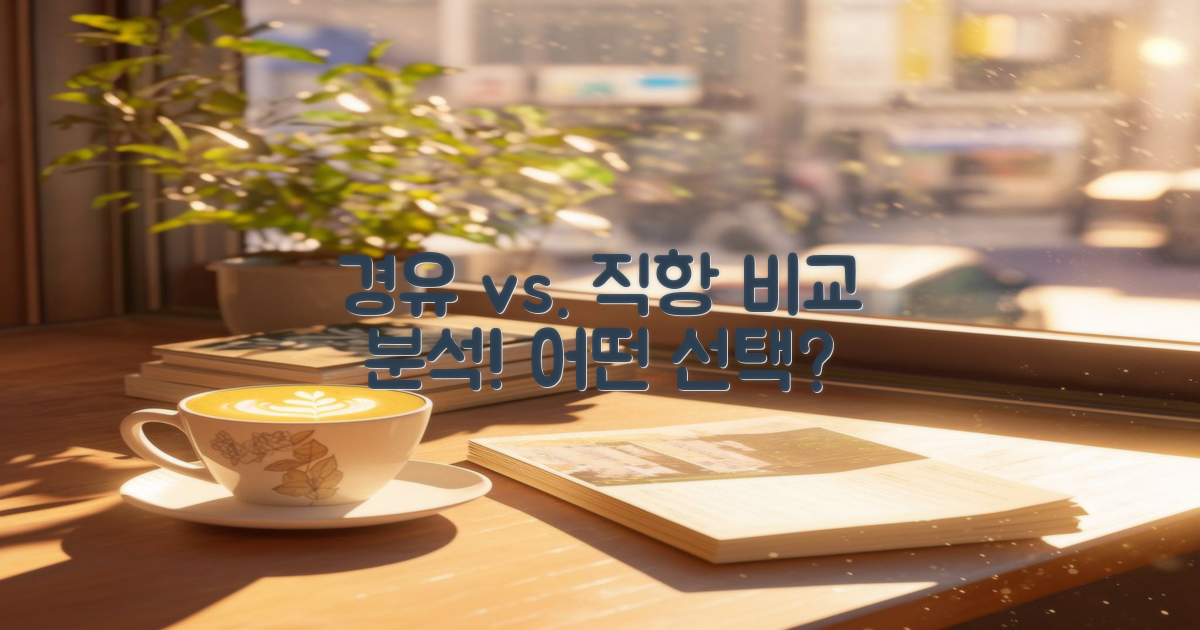 경유편과 직항 비교